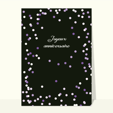 Confettis élégants pour un anniversaire joyeux