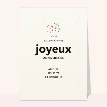 Joyeux anniversaire exceptionnel avec amour