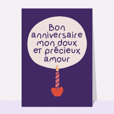 Anniversaire doux avec une chaleureuse bougie