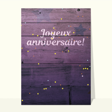 Joyeux anniversaire étoilé et coloré
