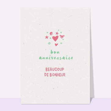 Beaucoup de bonheur pour un anniversaire