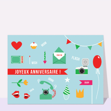 Fête colorée pour un anniversaire joyeux