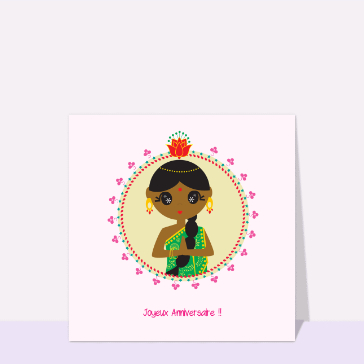 Princesse indienne pour un joyeux anniversaire