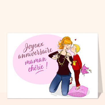 Joyeux anniversaire maman chérie en couleur
