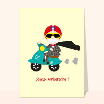 Anniversaire audacieux sur scooter vintage
