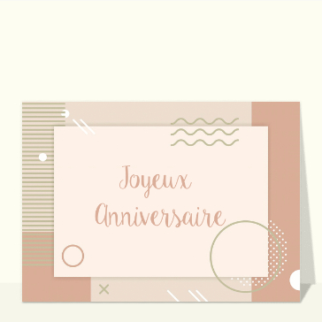 Joyeux anniversaire moderne sur fond pastel