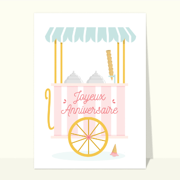 Chariot à glaces pour un anniversaire sucré