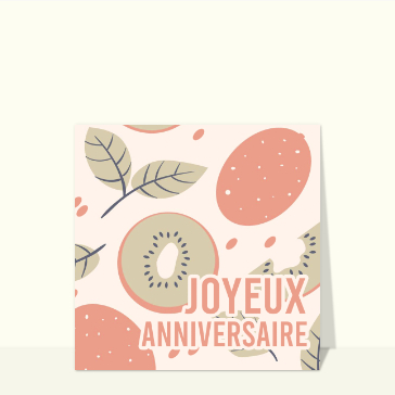 Joyeux anniversaire aux fruits colorés