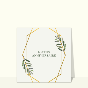 Joyeux anniversaire avec touches florales élégantes