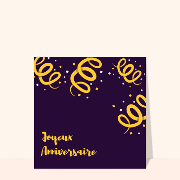 Joyeux anniversaire et serpentins éclatants