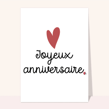 Joyeux anniversaire avec un grand cœur