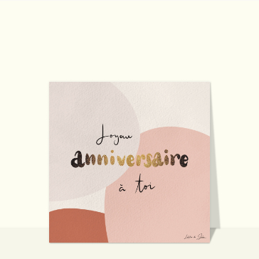 Joyeux anniversaire avec éclat et douceur