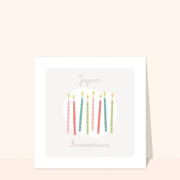 Bougies colorées pour un anniversaire festif
