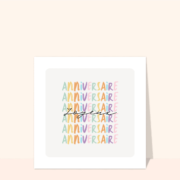 Anniversaire coloré et joyeux en motifs