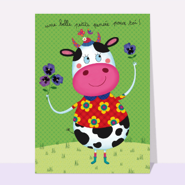 Une vache rayée pour te saluer chaleureusement