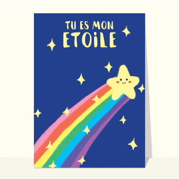 Étoile briller pour un bonjour coloré