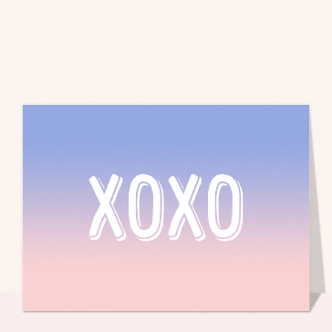 Bonjour affectueux avec un joli XOXO