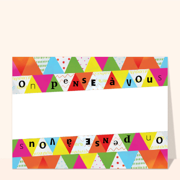Bonjour coloré avec des motifs en triangle
