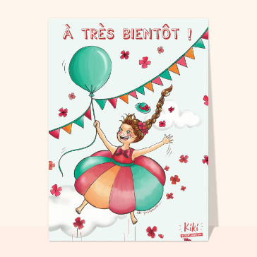 Bonjour joyeux avec une fillette colorée