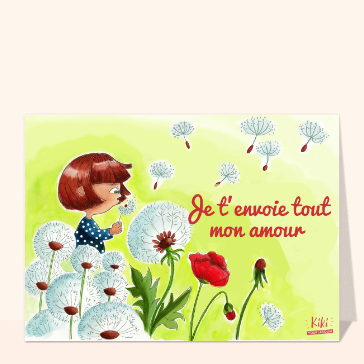 Bonjour enchanté dans un jardin fleuri