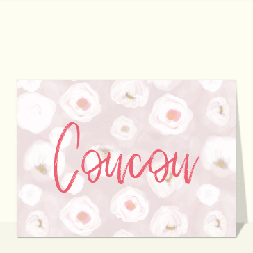 Coucou fleuri sur fond pastel délicat