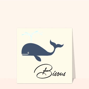 Bises marines d'une belle baleine joyeuse