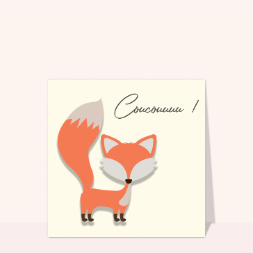 Renard malicieux pour un bonjour ludique