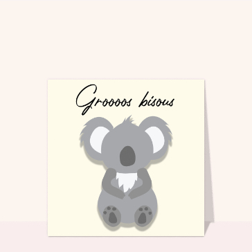 Gros bisous d'un adorable koala câlin