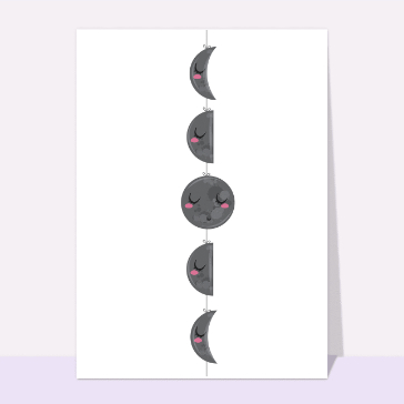 Lune souriante pour un doux bonjour