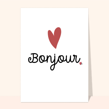 Bonjour artistique avec un cœur chaleureux