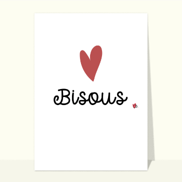 Bisous chaleureux avec un cœur vibrant