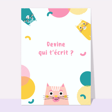 Bonjour avec des chats espiègles et colorés