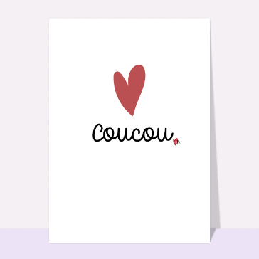 Coucou tendre avec un grand cœur chaleureux