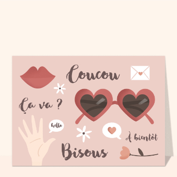 Coucou chaleureux avec lunettes en cœur