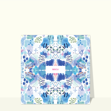 Bonjour éclatant avec des vagues colorées