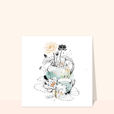 Bonjour floral avec un thé apaisant