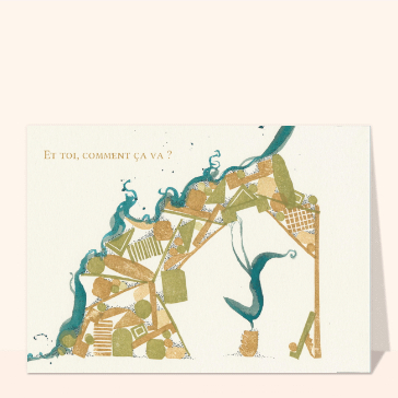 Bonjour créatif avec un design coloré