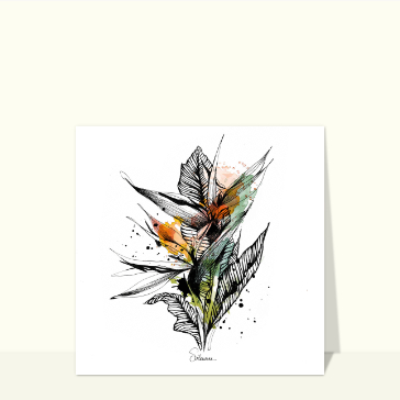 Fleur exotique en composition graphique raffinée