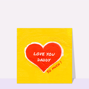 Amour rouge vibrant pour un papa chéri