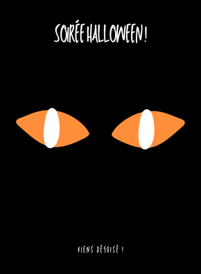 carte Yeux myst&eacute;rieux pour une f&ecirc;te d'Halloween 