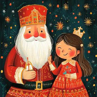 carte Saint Nicolas, symbole de g&eacute;n&eacute;rosit&eacute; et joie 