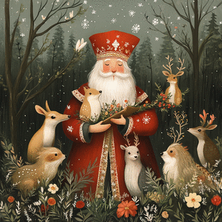 carte Saint Nicolas et sa nature enchant&eacute;e 