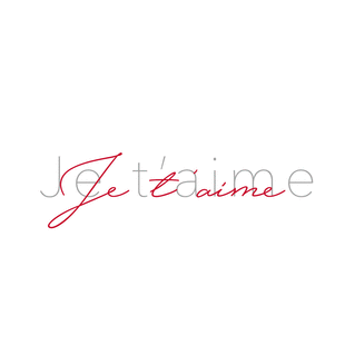 carte Je t'aime en &eacute;l&eacute;gance et simplicit&eacute; 