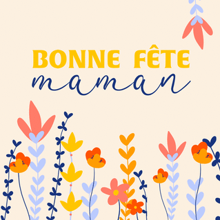 carte Fleurs color&eacute;es pour c&eacute;l&eacute;brer maman chaleureusement 
