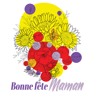 carte Fleurs &eacute;clatantes pour c&eacute;l&eacute;brer maman 