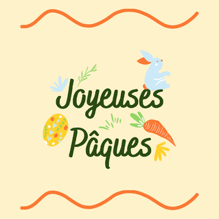 carte Joyeuses P&acirc;ques avec un lapin malicieux 