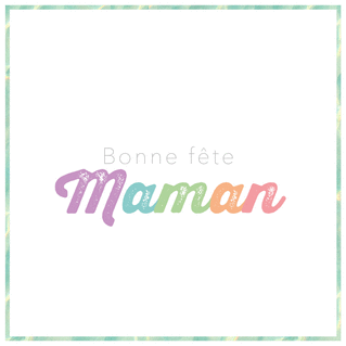 carte Bonne f&ecirc;te Maman en pastel color&eacute; 