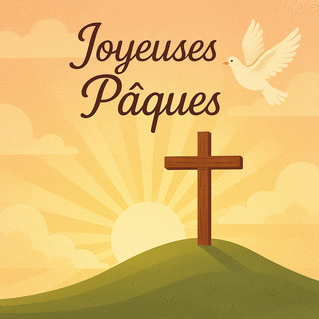 carte P&acirc;ques, lumi&egrave;re de la r&eacute;surrection divine 