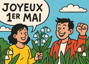 carte Muguet rayonnant pour c&eacute;l&eacute;brer le printemps 