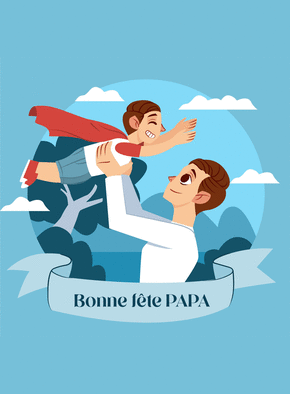 carte Super h&eacute;ros papa, un champion de l'amour 